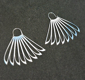 Large Wing Earrings -Sterling Silver