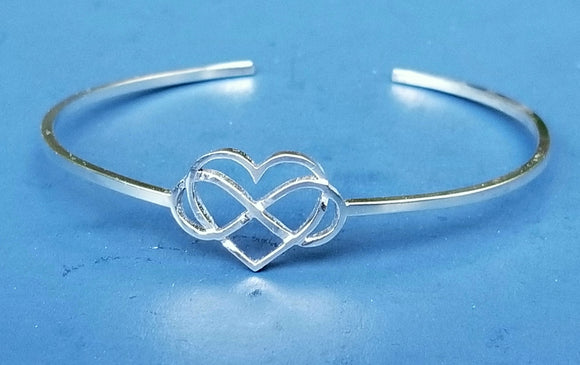 Infinite Love - Heart and Infinity Sterling silver Bracelet