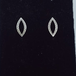 Marquis Sterling Silver Post Earrings