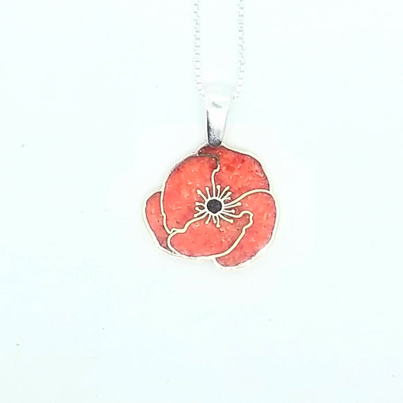 Art Nouveau Poppy Necklace
